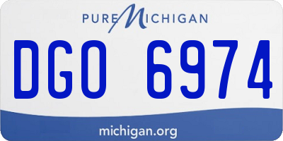 MI license plate DGO6974