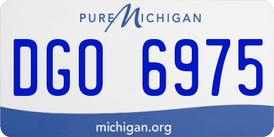 MI license plate DGO6975