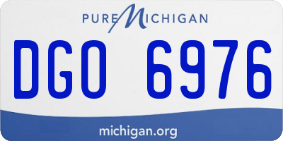 MI license plate DGO6976