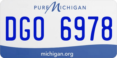 MI license plate DGO6978