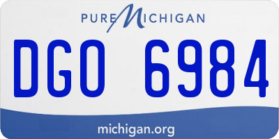 MI license plate DGO6984