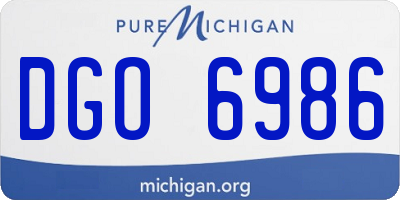 MI license plate DGO6986