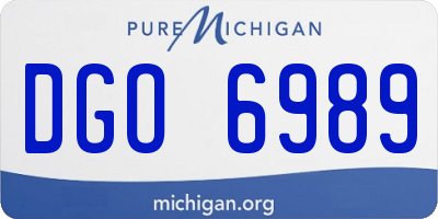 MI license plate DGO6989