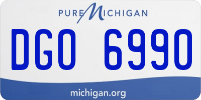 MI license plate DGO6990
