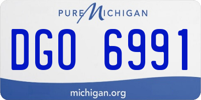 MI license plate DGO6991