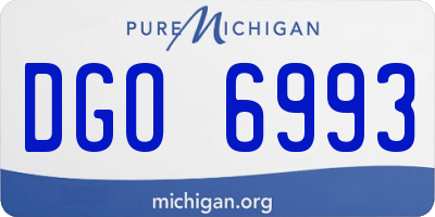 MI license plate DGO6993