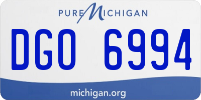 MI license plate DGO6994