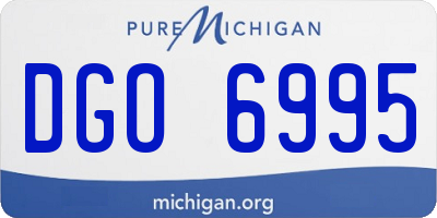 MI license plate DGO6995