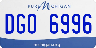 MI license plate DGO6996