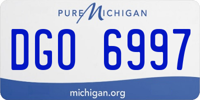 MI license plate DGO6997
