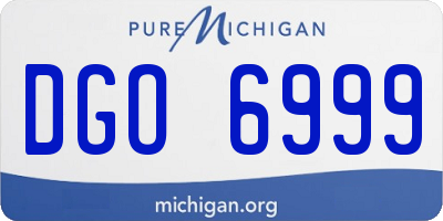 MI license plate DGO6999