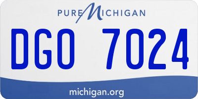 MI license plate DGO7024