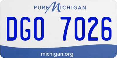 MI license plate DGO7026