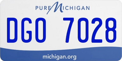 MI license plate DGO7028