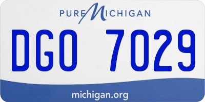 MI license plate DGO7029