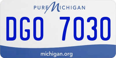 MI license plate DGO7030
