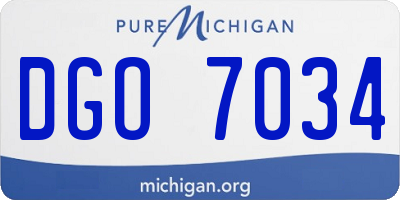MI license plate DGO7034