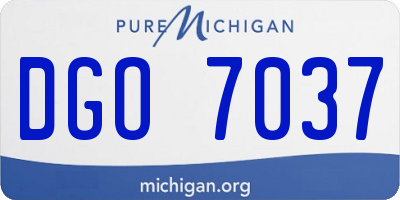 MI license plate DGO7037