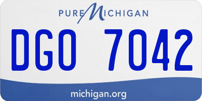 MI license plate DGO7042
