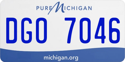MI license plate DGO7046