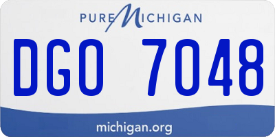 MI license plate DGO7048