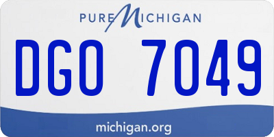 MI license plate DGO7049