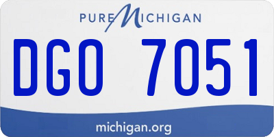 MI license plate DGO7051