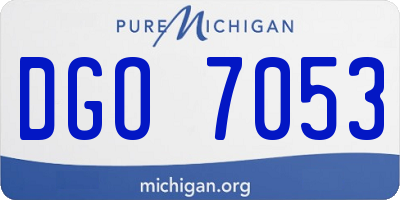 MI license plate DGO7053