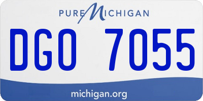 MI license plate DGO7055