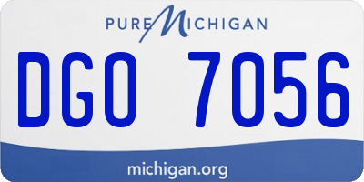 MI license plate DGO7056