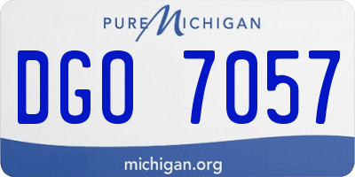 MI license plate DGO7057