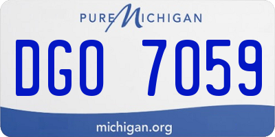 MI license plate DGO7059
