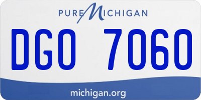 MI license plate DGO7060