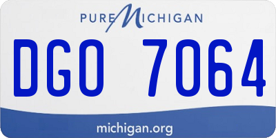 MI license plate DGO7064