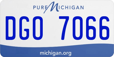 MI license plate DGO7066