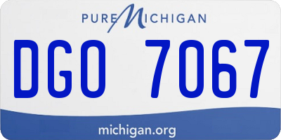 MI license plate DGO7067