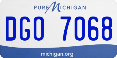 MI license plate DGO7068