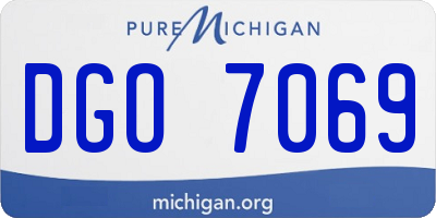 MI license plate DGO7069