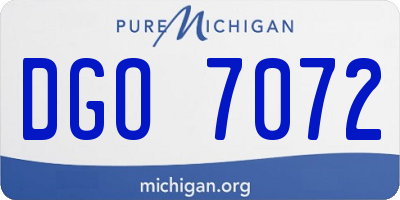 MI license plate DGO7072