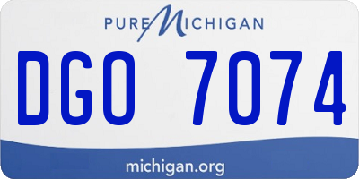 MI license plate DGO7074