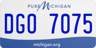 MI license plate DGO7075