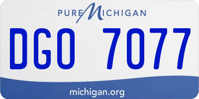 MI license plate DGO7077