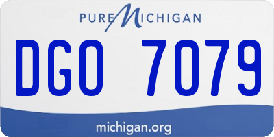 MI license plate DGO7079