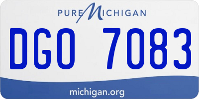 MI license plate DGO7083