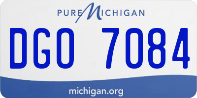 MI license plate DGO7084