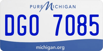 MI license plate DGO7085