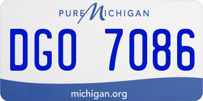 MI license plate DGO7086