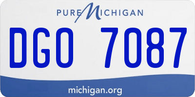 MI license plate DGO7087