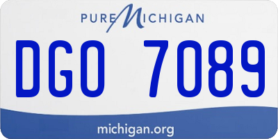 MI license plate DGO7089