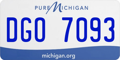 MI license plate DGO7093